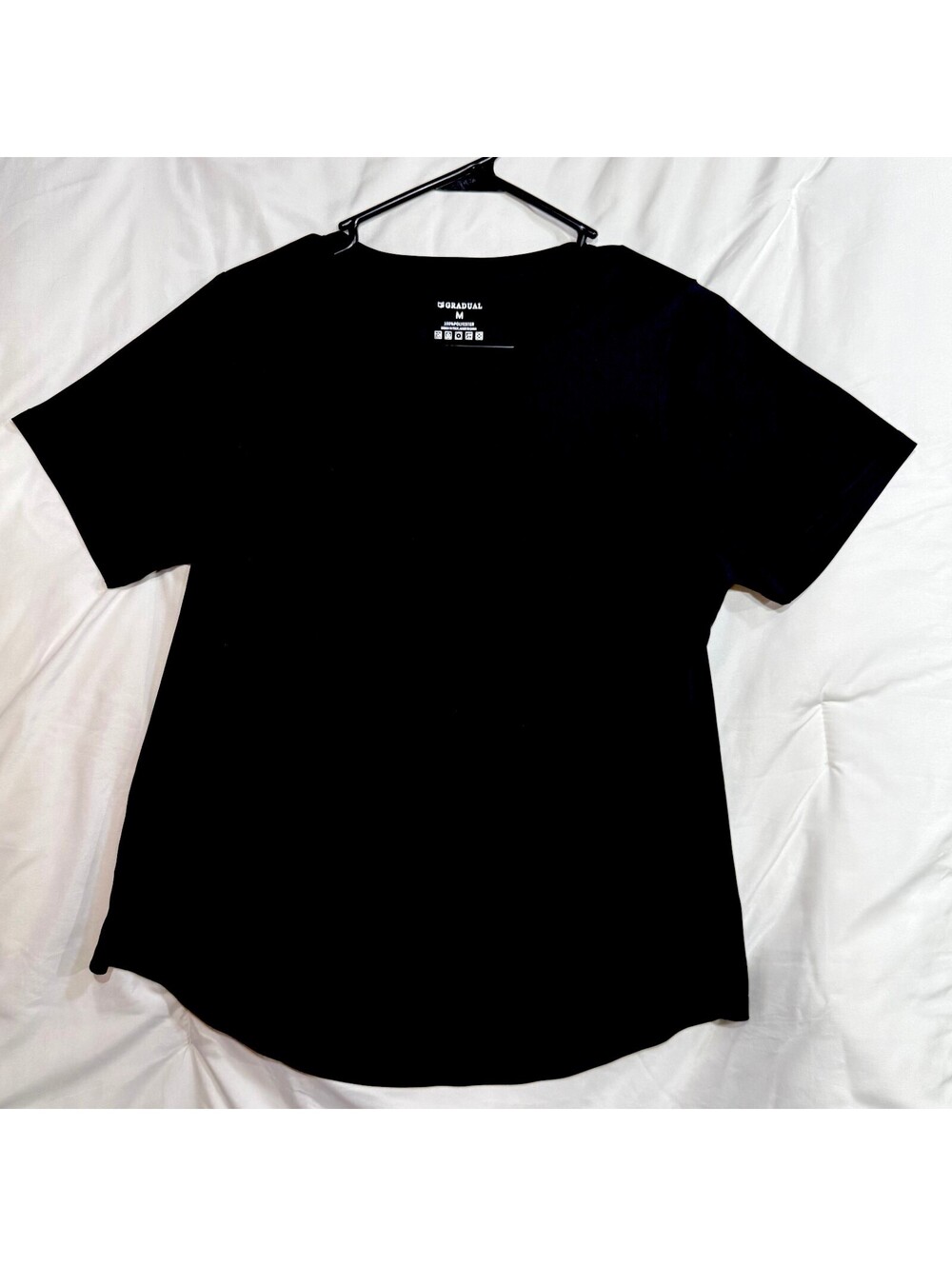 Gradual Black Polyester T-Shirt Medium